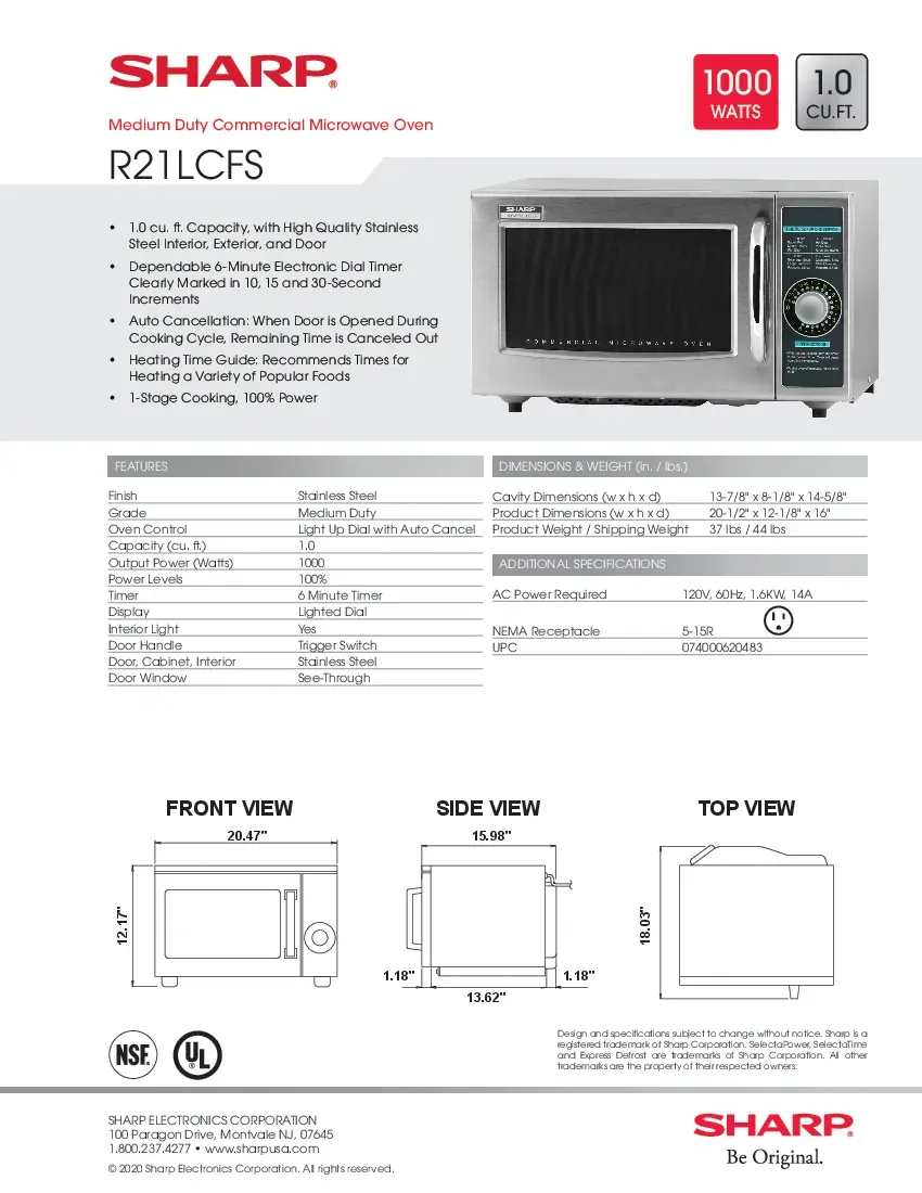 sharp-r21lcfs-microwave-oven-120v-medium-duty-1000-watts-specsheet-260726fhyyvu.pdf