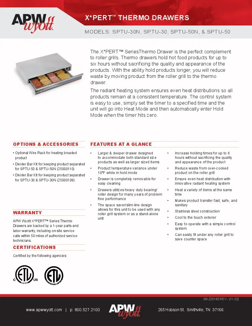 apw-wyott-sptu-30n-hot-dog-heat-hold-drawer-19-25-w-specsheet-2607267dq8pf.pdf